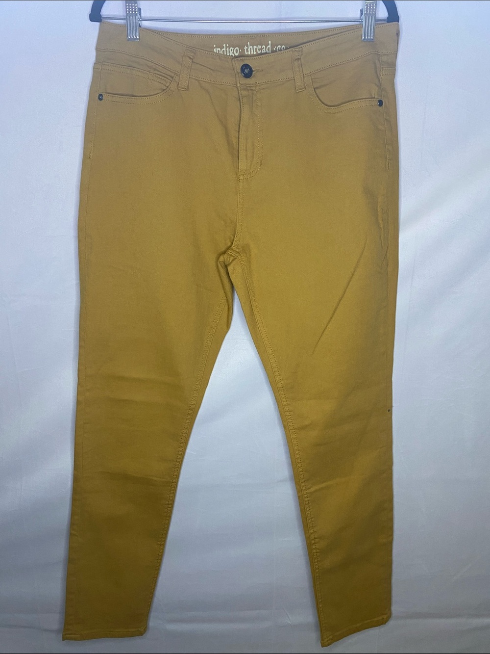 Indigo Thread slim‎ skinny Jeans, Mustard Yellow, Size 10